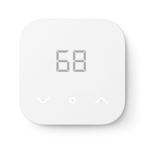 Photograph of an Amazon smart thermostat.