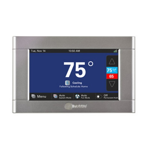 Photograph of a Trane smart thermostat.